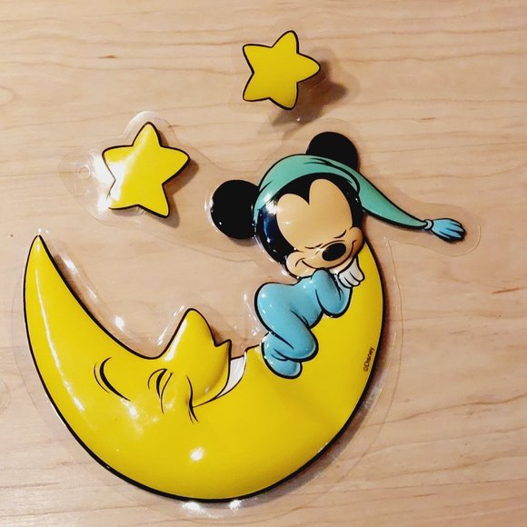 Vtg 1985 Disney 3D Molded Plastic Wall Hanging  Baby Mickey, Donald & Pl… - Picture 3 of 6